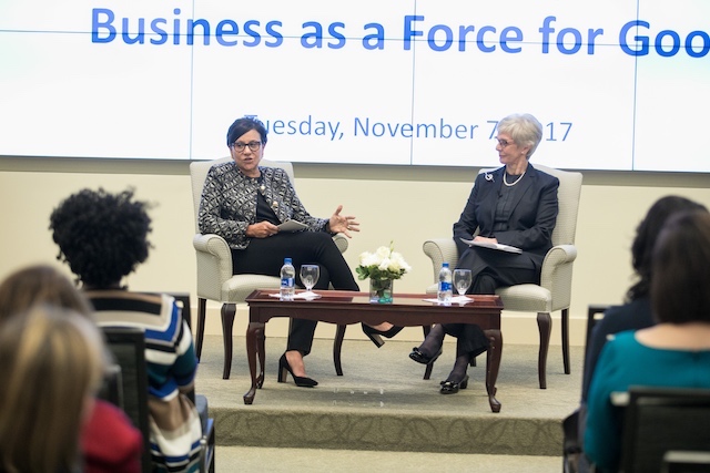 Penny Pritzker and Sheila Penrose